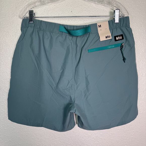 REI Trailmade Amphib Shorts Mens Medium Belted Ripstop Hiking Swim Tundra Teal M - Picture 2 of 10